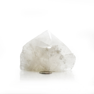 White Quartz Cut Base, Polished Point Tower #4 from The Rock Space