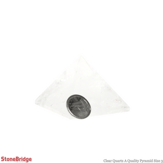 Clear Quartz A Pyramid #3 - 1 3/4" to 2" Wide from The Rock Space