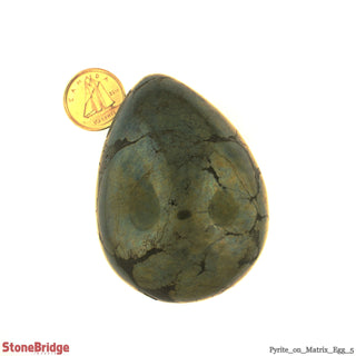 Pyrite On Matrix Egg #5 - 2 3/8" to 2 3/4" from The Rock Space