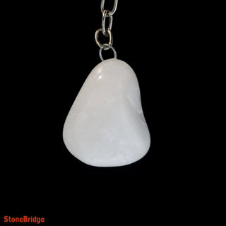 Keychain - White Quartz Tumbled from The Rock Space