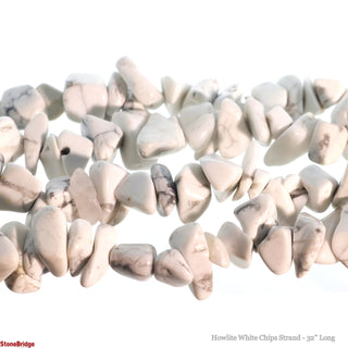 Howlite White Chip Strands - 5mm to 8mm from The Rock Space