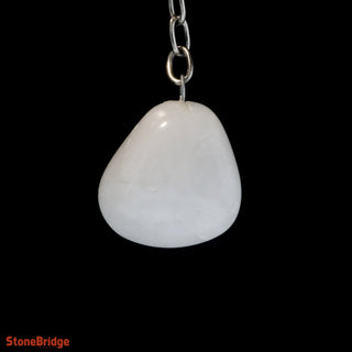 Keychain - White Quartz Tumbled from The Rock Space