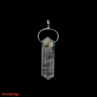 Rose Quartz Double Terminated Cabochon - 925 Silver Pendant from The Rock Space