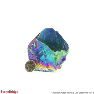 Amethyst Titanium Cut Base, Polished Point Tower #2 from The Rock Space