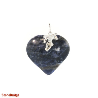 Sodalite Heart & Angel - 925 Silver Pendant from The Rock Space