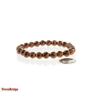 Hematite Faceted Copper Round Bracelet - 8mm from The Rock Space