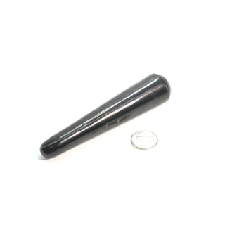 Shungite Rounded Massage Wand - Medium #1 - 2" to 3" from The Rock Space