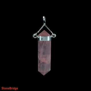 Rose Quartz Double Terminated Swivel - 925 Silver Pendant from The Rock Space