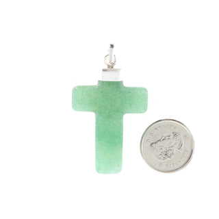 Green Aventurine Cross - 925 Silver Pendant from The Rock Space