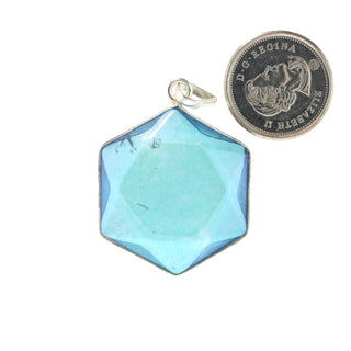 Aqua Aura Star - 925 Silver Pendant from The Rock Space