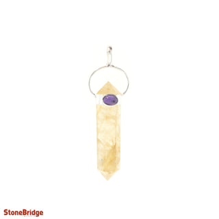 Citrine Double Terminated Cabochon - 925 Silver Pendant from The Rock Space