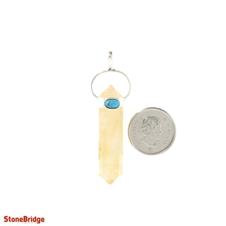 Citrine Double Terminated Cabochon - 925 Silver Pendant from The Rock Space