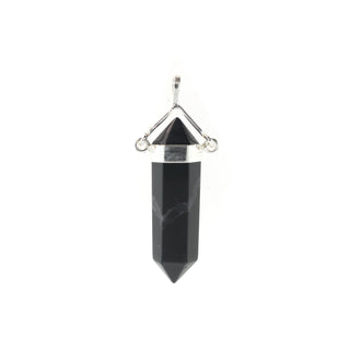 Onyx Black Double Terminated Swivel - 925 Silver Pendant from The Rock Space