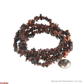 Tiger Eye Red Chip Strands - 5mm to 8mm from The Rock Space