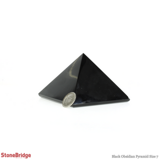 Black Obsidian Pyramid #7 - 2 3/4" to 3" Wide from The Rock Space
