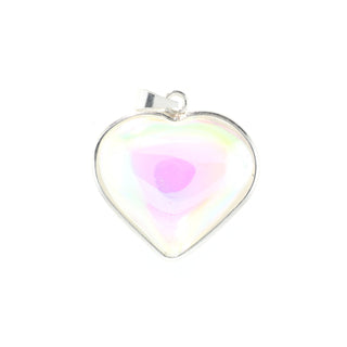 Opal Aura Heart with Silver All Around - 925 Silver Pendant from The Rock Space