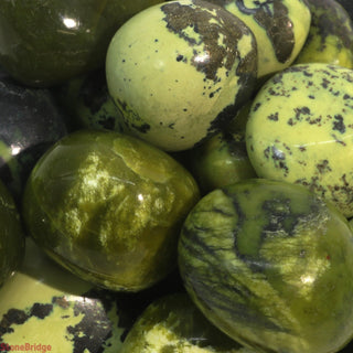 Serpentine, Pyrite Tumbled Stones - Peru from The Rock Space