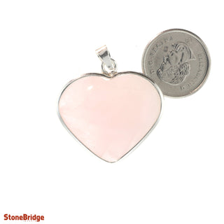 Rose Quartz Heart - 925 Silver Pendant from The Rock Space