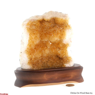 Citrine Cluster on Wood Base #4 - 9" from The Rock Space