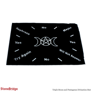 Triple Moon and Pentagram - Pendulum Divination Mat from The Rock Space