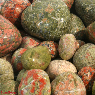 Unakite Tumbled Stones - India from The Rock Space