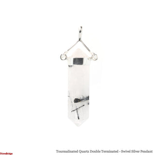 Tourmalinated Quartz Double Terminated Swivel - 925 Silver Pendant from The Rock Space