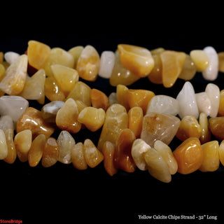 Calcite Yellow Chip Strands - 5mm to 8mm from The Rock Space