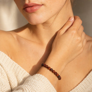 Brecciated Jasper Round Bracelet - 8mm from Stonebridge Imports