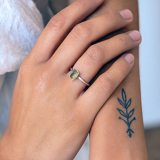 Moldavite Ring - Sterling Silver from The Rock Space