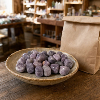 Lepidolite Tumbled Stone 'B' (India) - 1lb bag from The Rock Space