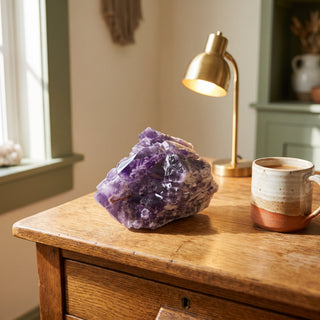 Amethyst Elestial Quartz Cluster U#30 - 8" from Stonebridge Imports