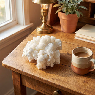 White Calcite Cluster U#04 from The Rock Space