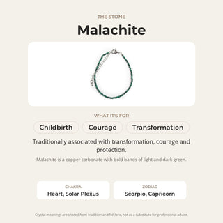 Malachite Bracelet - 2-3mm from Stonebridge Imports