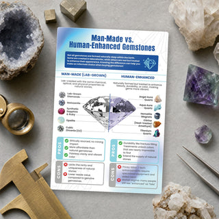 QuickStudy Guide 2.0 - Man-Made vs. Human-Enhanced Gemstones (PDF File) from The Rock Space
