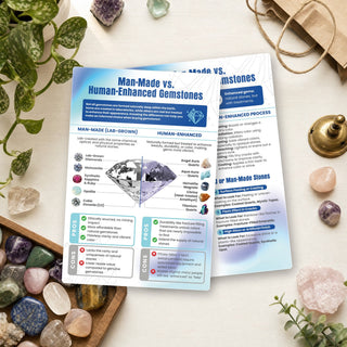 QuickStudy Guide 2.0 - Man-Made vs. Human-Enhanced Gemstones (PDF File) from The Rock Space
