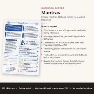 QuickStudy Guide 2.0 - Mantras (PDF File) from The Rock Space