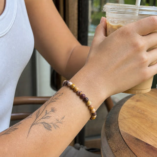 Mookaite Jasper Bead Bracelet from The Rock Space