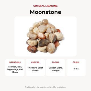 Multicolour Moonstone Tumbled Stones from The Rock Space