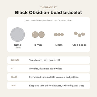 Obsidian Bead Bracelet from Stonebridge Imports