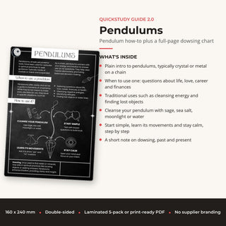 QuickStudy Guide 2.0 - Pendulums (PDF File) from Stonebridge Imports