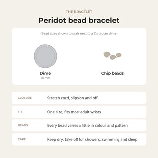 Peridot Chip Bracelet from The Rock Space