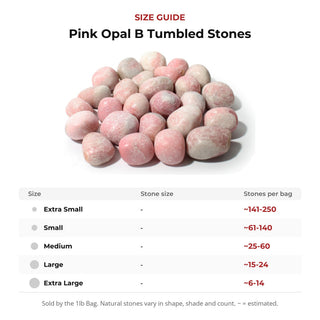 Pink Opal B Tumbled Stones from The Rock Space