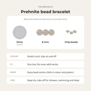 Prehnite Bead Bracelet from The Rock Space