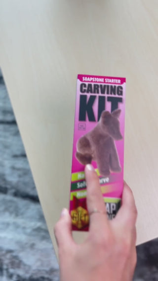 Soapstone Carving Kit - Make 3D Art 🦉🐢🐈 Choose Your Animal from The Rock Space