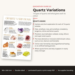 QuickStudy Guide 2.0 - Quartz Variations (PDF File) from The Rock Space