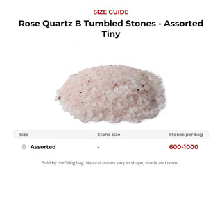 Rose Quartz B Tumbled Stones - Assorted Tiny from The Rock Space