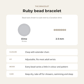 Ruby Bracelet - 2-3mm from Stonebridge Imports