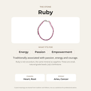Ruby Bracelet - 2-3mm from Stonebridge Imports