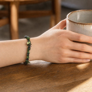 Ruby Zoisite Chip Bracelet from The Rock Space
