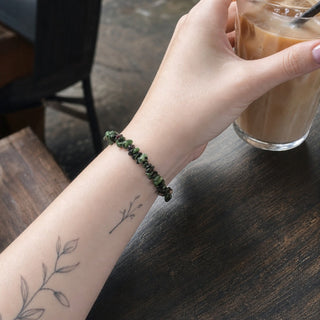 Ruby Zoisite Chip Bracelet from The Rock Space